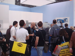 Crowd at the spm steuer booth